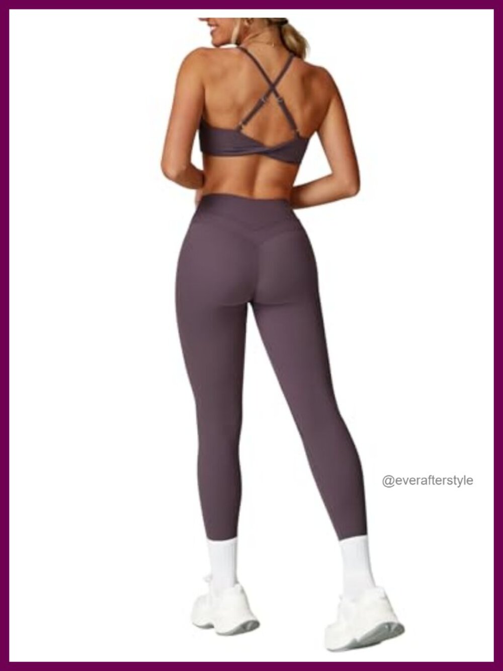 2 Piece Workout Set Adjustable Sports Bra High Waist Leggings Yoga Gym